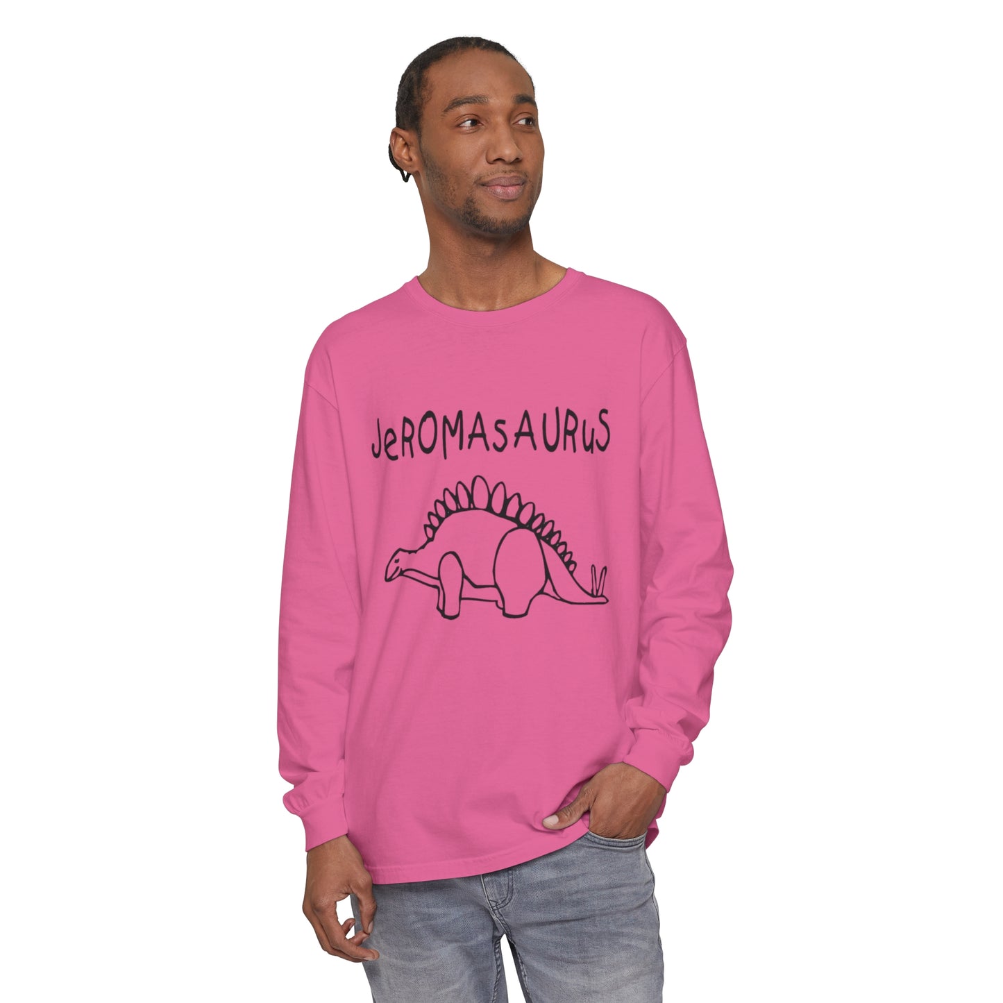 Jeromasaurus JBD  Garment-dyed Long Sleeve T-Shirt