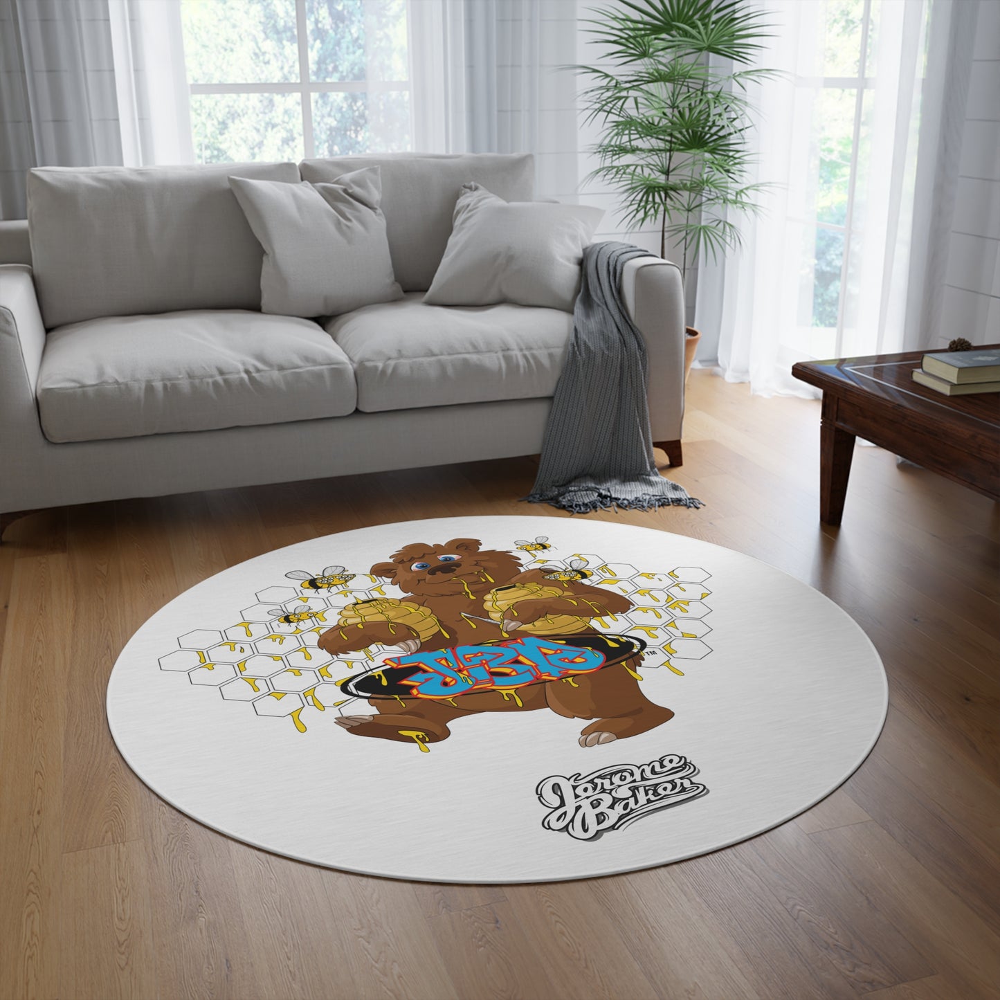 JBD Honey Bear Jerome Baker Round Rug